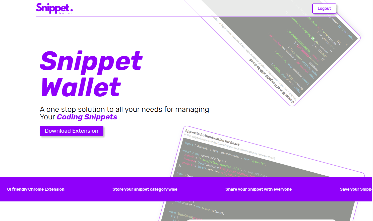 Snippet Wallet